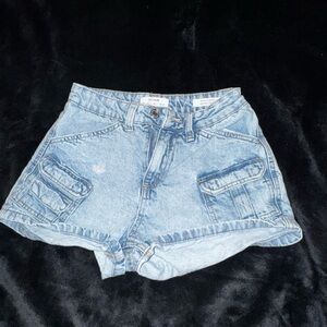 Cargo Jean Shorts
